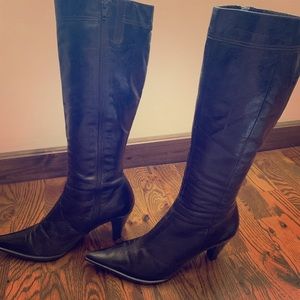 Tall Brown Leather Italian Leather boots